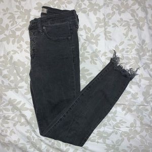 Madewell black jeans with buttons